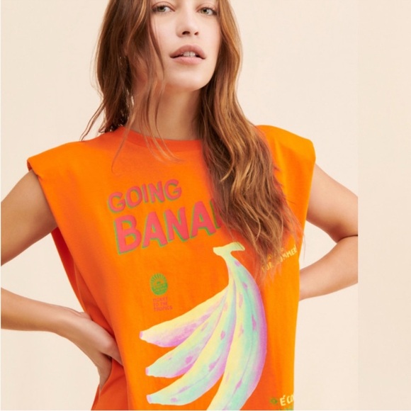 Farm Rio Going Bananas Muscle Tee Dress - Picture 2 of 7